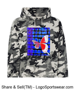 Butterfly Camo Kiss Design Zoom